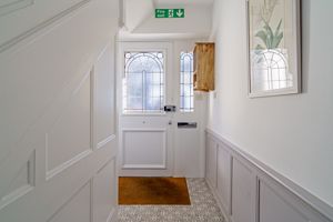 communal front door and hall- click for photo gallery